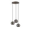 Scandinavian Chandelier, Platinum Color, 35 cm Diameter, 111 cm Height | Adjustable Height, Iron Body, 3 x E27 Max 40W | Elegant Lighting for Modern Home Décor & Dining Spaces