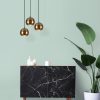 Elegant Vintage Chandelier, 35 cm Diameter, 111 cm Height | Adjustable Height, Iron Body, 3 x E27 Socket (Max 40W) | Glam Scandinavian Design, Perfect for Living Room & Dining Spaces, Bulb Not Included