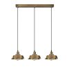 Elegant Vintage Chandelier, Metal Body, 72 x 22 cm, Height: 107 cm | Adjustable Height, 3 x E27 Max 40W | Glam Scandinavian Design, Perfect for Living Room & Dining Spaces, IP20 Rated