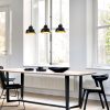 Industrial Scandinavian Chandelier, Black Metal Body, 70 x 40 cm, Height: 111 cm, Adjustable, 3 x E27 Max 40W, IP20 | Stylish Lighting for Modern Homes & Offices, Elegant & Functional Design