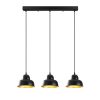 Industrial Scandinavian Chandelier, Black Metal Body, 70 x 40 cm, Height: 111 cm, Adjustable, 3 x E27 Max 40W, IP20 | Stylish Lighting for Modern Homes & Offices, Elegant & Functional Design