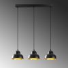 Industrial Scandinavian Chandelier, Black Metal Body, 70 x 40 cm, Height: 111 cm, Adjustable, 3 x E27 Max 40W, IP20 | Stylish Lighting for Modern Homes & Offices, Elegant & Functional Design