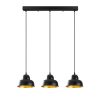 Industrial Scandinavian Chandelier, Black Metal Body, 70 x 40 cm, Height: 111 cm, Adjustable, 3 x E27 Max 40W, IP20 | Stylish Lighting for Modern Homes & Offices, Elegant & Functional Design