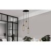 Elegant Black Wall Lamp, Metal Body, 10 x 12 cm, Height 100 cm, E14 Max 40W, IP20 | Glamorous Hotel-Style Lighting for Modern Spaces