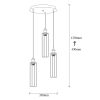 Elegant Black Wall Lamp, Metal Body, 10 x 12 cm, Height 100 cm, E14 Max 40W, IP20 | Glamorous Hotel-Style Lighting for Modern Spaces
