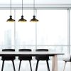 Industrial Scandinavian Chandelier, Black Iron Body, 72 x 22 cm, Height 109 cm, Adjustable Height, 3 x E27 Max 40W, IP20 | Stylish Lighting for Modern Homes & Offices, Elegant Design