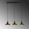 Industrial Scandinavian Chandelier, Black Iron Body, 72 x 22 cm, Height 109 cm, Adjustable Height, 3 x E27 Max 40W, IP20 | Stylish Lighting for Modern Homes & Offices, Elegant Design