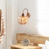 Glamorous Copper Wall Lamp, Iron Body, 23 x 27 cm, Height: 30 cm, E27 Socket (Max 40W), IP20 | Elegant Glass Cap, Perfect for Hotel & Modern Home Decor, Stylish Lighting Solution