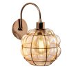Glamorous Copper Wall Lamp, Iron Body, 23 x 27 cm, Height: 30 cm, E27 Socket (Max 40W), IP20 | Elegant Glass Cap, Perfect for Hotel & Modern Home Decor, Stylish Lighting Solution