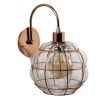 Glamorous Copper Wall Lamp, Iron Body, 23 x 27 cm, Height: 30 cm, E27 Socket (Max 40W), IP20 | Elegant Glass Cap, Perfect for Hotel & Modern Home Decor, Stylish Lighting Solution
