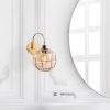 Glamorous Gold Wall Lamp, Metal Body with Glass Cap, 23 x 27 cm, Height 30 cm, E27 Socket (Max 40W), IP20 | Elegant Lighting for Hotel & Modern Home Decor, Stylish & Functional Design