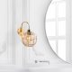 Glamorous Gold Wall Lamp, Metal Body with Glass Cap, 23 x 27 cm, Height 30 cm, E27 Socket (Max 40W), IP20 | Elegant Lighting for Hotel & Modern Home Decor, Stylish & Functional Design