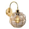 Glamorous Gold Wall Lamp, Metal Body with Glass Cap, 23 x 27 cm, Height 30 cm, E27 Socket (Max 40W), IP20 | Elegant Lighting for Hotel & Modern Home Decor, Stylish & Functional Design