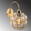 Glamorous Gold Wall Lamp, Metal Body with Glass Cap, 23 x 27 cm, Height 30 cm, E27 Socket (Max 40W), IP20 | Elegant Lighting for Hotel & Modern Home Decor, Stylish & Functional Design