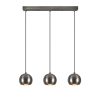 Elegant Scandinavian Chandelier, Platinum Color, 65 x 15 cm, Height: 111 cm | Metal Body, Adjustable Height, 3 x E27 Max 40W | Perfect for Glam Home Décor & Modern Living Spaces