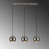 Elegant Scandinavian Chandelier, Platinum Color, 65 x 15 cm, Height: 111 cm | Metal Body, Adjustable Height, 3 x E27 Max 40W | Perfect for Glam Home Décor & Modern Living Spaces