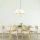 Scandinavian Chandelier, White Metal Body, 60 x 60 cm, Height 126 cm, 90 cm Cable, E27 Socket Max 40W, Elegant & Modern Design for Home Décor, IP20 Rated, Perfect for Living Room & Dining Areas