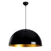 Industrial Scandinavian Chandelier, Black Metal Body, 60 x 60 cm, Height 126 cm, E27 Socket (Max 40W), 90 cm Cable Length, Stylish Lighting for Modern Home & Office Spaces, IP20 Rated