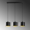 Industrial Scandinavian Chandelier, Black Metal Body, 70 x 20 cm, Height 110 cm, Adjustable, 3 x E27 Max 40W, IP20 | Stylish Lighting for Modern Homes, Perfect for Dining & Living Spaces
