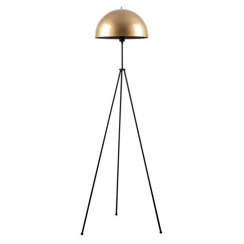 Charming floor lamp, metal housing, 50 x 50 cm, height: 170 cm, cap diameter: 40 cm, E27 Max 40W, 200 cm cable, elegant gold and black design, perfect for modern living rooms and bedrooms, IP20 rating.