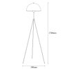 Charming floor lamp, metal housing, 50 x 50 cm, height: 170 cm, cap diameter: 40 cm, E27 Max 40W, 200 cm cable, elegant gold and black design, perfect for modern living rooms and bedrooms, IP20 rating.