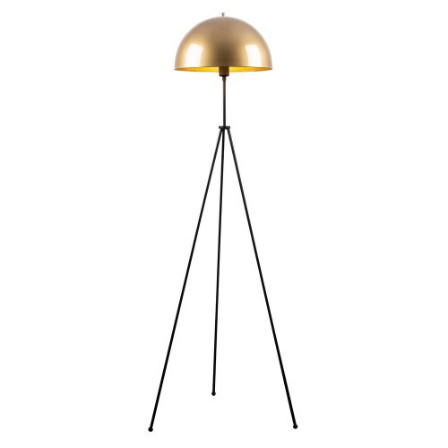 Charming floor lamp, metal housing, 50 x 50 cm, height: 170 cm, cap diameter: 40 cm, E27 Max 40W, 200 cm cable, elegant gold and black design, perfect for modern living rooms and bedrooms, IP20 rating.