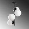 Elegant Black Wall Lamp, Metal Body, 10 x 12 cm, Height 100 cm, E14 Max 40W, IP20 | Glamorous Hotel-Style Lighting for Modern Spaces