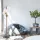 Scandinavian floor lamp, gold metal housing, 130 cm high, 32 x 32 cm base, 4 x E27 sockets (max. 40 W), elegant glass cap, 200 cm cable length, stylish lighting for modern interior design and living spaces