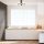 Industrial Scandinavian Chandelier, Black Metal Body, 80 cm Diameter, 34 cm Height | 5 x E27 Max 40W | Elegant Glass Cap, IP20 | Perfect for Modern Living Rooms & Dining Areas, Stylish & Functional Design