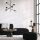 Industrial Scandinavian Chandelier, Black Metal Body, 82 cm Diameter x 76 cm Height | 6 x E27 Max 40W | Elegant Glass Cap, IP20 Rated | Perfect for Modern Living Spaces & Dining Areas