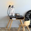 Modern Black Wall Lamp, MDF Body, 60 x 12 x 33 cm, E27 Socket (Max 40W), IP20, Pluggable, Laser-Cut Design, Stylish & Functional Lighting for Any Space