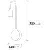 Industrial Wall Lamp, Black & Vintage, 17 x 25 cm, Height 36 cm | Metal Body, E27 Socket Max 40W | Stylish Lighting for Modern Spaces