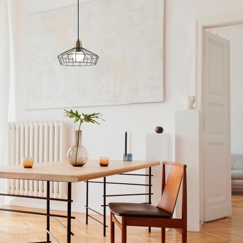 Industrial Wall Lamp, Black & Vintage, 17 x 25 cm, Height 36 cm | Metal Body, E27 Socket Max 40W | Stylish Lighting for Modern Spaces