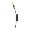 Industrial Wall Lamp, Black & Vintage, 17 x 25 cm, Height 36 cm | Metal Body, E27 Socket Max 40W | Stylish Lighting for Modern Spaces