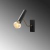 Industrial Wall Lamp, Black & Vintage, 17 x 25 cm, Height 36 cm | Metal Body, E27 Socket Max 40W | Stylish Lighting for Modern Spaces