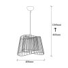 Industrial Wall Lamp, Black & Vintage, 17 x 25 cm, Height 36 cm | Metal Body, E27 Socket Max 40W | Stylish Lighting for Modern Spaces