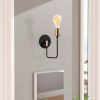 Industrial Wall Lamp, Black & Vintage, 17 x 25 cm, Height 36 cm | Metal Body, E27 Socket Max 40W | Stylish Lighting for Modern Spaces