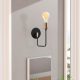 Industrial Wall Lamp, Black & Vintage, 17 x 25 cm, Height 36 cm | Metal Body, E27 Socket Max 40W | Stylish Lighting for Modern Spaces