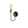 Industrial Wall Lamp, Black & Vintage, 17 x 25 cm, Height 36 cm | Metal Body, E27 Socket Max 40W | Stylish Lighting for Modern Spaces