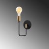 Industrial Wall Lamp, Black & Vintage, 17 x 25 cm, Height 36 cm | Metal Body, E27 Socket Max 40W | Stylish Lighting for Modern Spaces