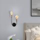 Industrial Wall Lamp, Black & Vintage, 17 x 25 cm, Height 36 cm | Metal Body, E27 Socket Max 40W | Stylish Lighting for Modern Spaces