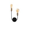 Industrial Wall Lamp, Black & Vintage, 17 x 25 cm, Height 36 cm | Metal Body, E27 Socket Max 40W | Stylish Lighting for Modern Spaces