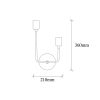 Industrial Wall Lamp, Black & Vintage, 17 x 25 cm, Height 36 cm | Metal Body, E27 Socket Max 40W | Stylish Lighting for Modern Spaces