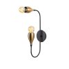 Industrial Wall Lamp, Black & Vintage, 17 x 25 cm, Height 36 cm | Metal Body, E27 Socket Max 40W | Stylish Lighting for Modern Spaces
