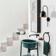 Modern Wall Lamp, Black Metal Body, 16 x 24 cm, Height 57 cm, E27 Socket, IP20 | Stylish Scandinavian Design for Home & Office Lighting