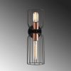 Industrial Wall Lamp, Black & Vintage, 17 x 25 cm, Height 36 cm | Metal Body, E27 Socket Max 40W | Stylish Lighting for Modern Spaces