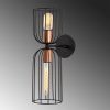 Industrial Wall Lamp, Black & Vintage, 17 x 25 cm, Height 36 cm | Metal Body, E27 Socket Max 40W | Stylish Lighting for Modern Spaces