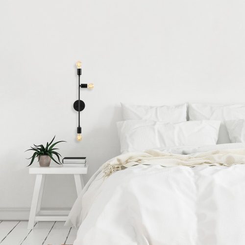 Industrial Wall Lamp, Black & Vintage, 17 x 25 cm, Height 36 cm | Metal Body, E27 Socket Max 40W | Stylish Lighting for Modern Spaces