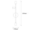Industrial Wall Lamp, Black & Vintage, 17 x 25 cm, Height 36 cm | Metal Body, E27 Socket Max 40W | Stylish Lighting for Modern Spaces