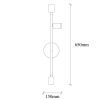 Industrial Wall Lamp, Black & Vintage, 17 x 25 cm, Height 36 cm | Metal Body, E27 Socket Max 40W | Stylish Lighting for Modern Spaces